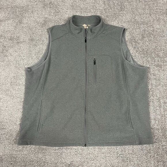 Duluth Trading Co Vest Mens 3X Gray Full Zip Pocket Outdoors Hiking Fleece Lined - Picture 1 of 5